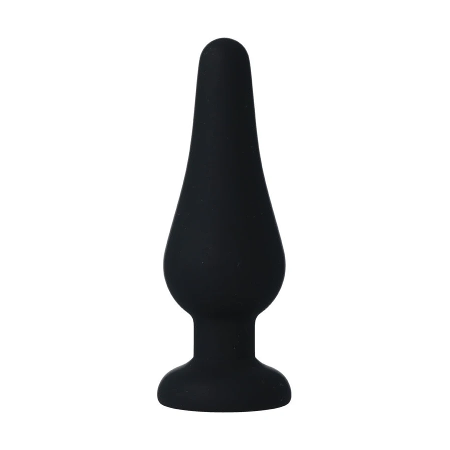 INTENSE - ANAL PLUG PIPO M BLACK SILICONE 11 CM